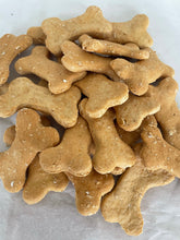 Load image into Gallery viewer, Dogs Breakfast in a large bone - A special treat for first thing in the morning - Australian oats, Tasmanian Leatherwood honey and free range eggs in a healthy baked treat.