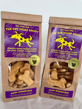 Load image into Gallery viewer, Dogs Breakfast in a large bone - A special treat for first thing in the morning - Australian oats, Tasmanian Leatherwood honey and free range eggs in a healthy baked treat.