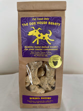 Load image into Gallery viewer, Doggy breath too much ?  Give your dog fresh breath with our mouth wash in a treat.   All natural using parsley and mint in the treat to give your dogs breath a refresh ! Ideal for small, middle and large size dogs.    There are also 300gm bags availed.    Ingredients: Wholemeal and plain flour, free-range eggs, parsley and mint.  100% Australian made product made in Tasmania. 

