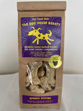 Load image into Gallery viewer, Doggy breath too much ?  Give your dog fresh breath with our mouth wash in a treat.   All natural using parsley and mint in the treat to give your dogs breath a refresh ! Ideal for small, middle and large size dogs.    There are also 300gm bags availed.    Ingredients: Wholemeal and plain flour, free-range eggs, parsley and mint.  100% Australian made product made in Tasmania.